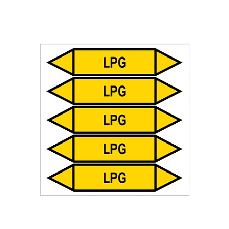 Značení potrubí, LPG